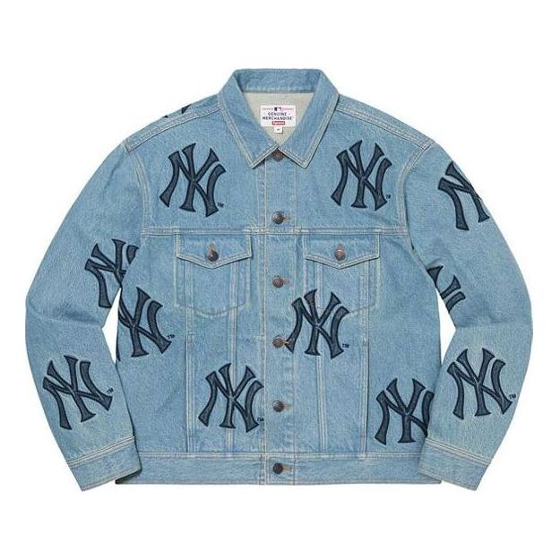 Bunda Supreme Supreme x Yankees Denim Jacket Modrá | SUP-FW21-148