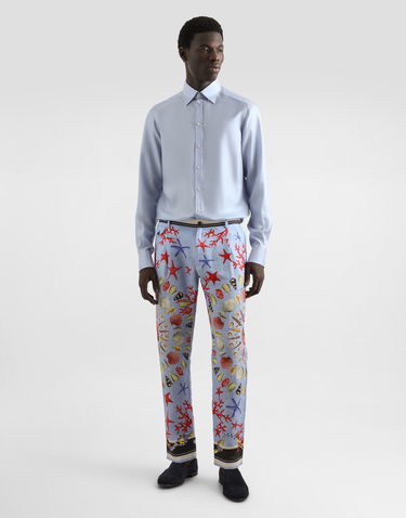Košeľa Dolce & Gabbana Dolce & Gabbana Martini Silk Twill Shirt Modrá | G5MM4TFU10SB1581, 1