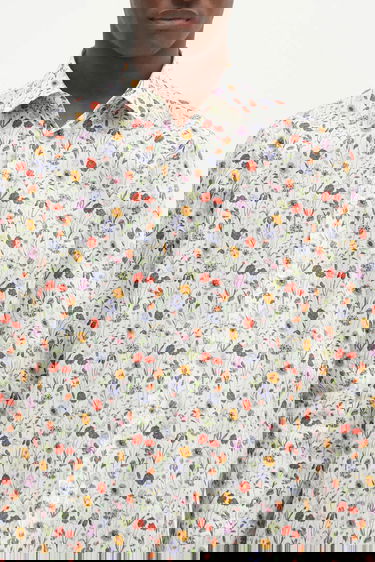 Košeľa Paul Smith Paul Smith Regular Fit Floral Print Shirt Biela | M1R.800P.P02562, 3
