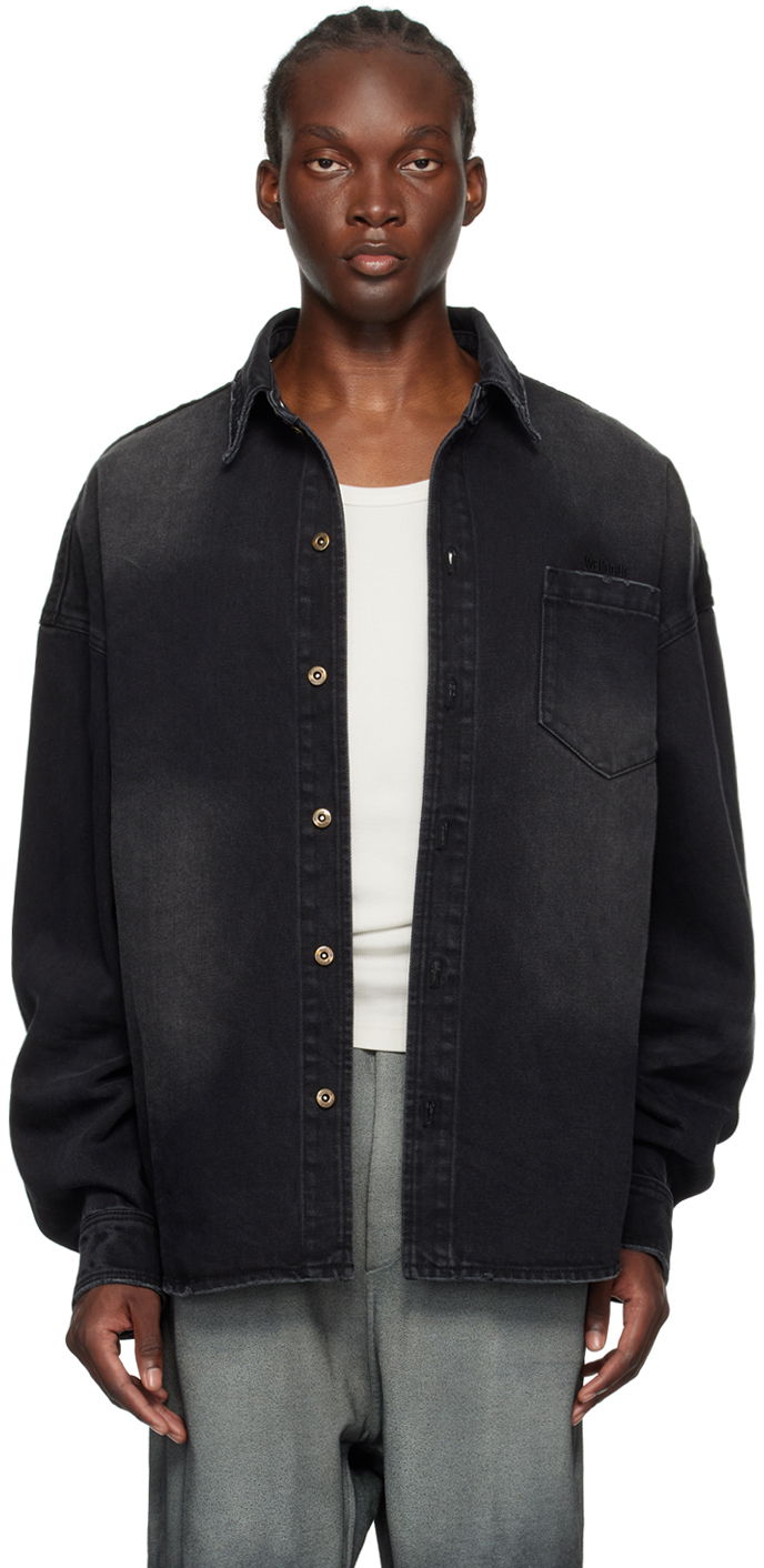 Košeľa We11done Distressed Denim Shirt Čierna | WD-DB2-24-354-U-BK, 0