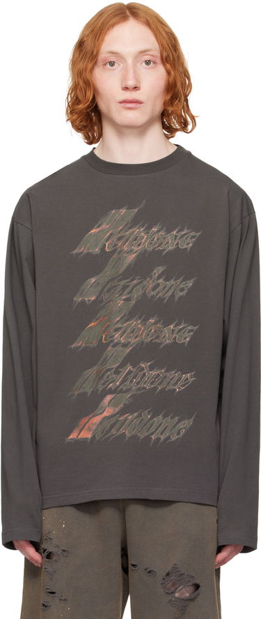 Tričko We11done We11done Spark Logo Long Sleeve T-Shirt Šedá | WD-TT0-25-752-U-CH, 0
