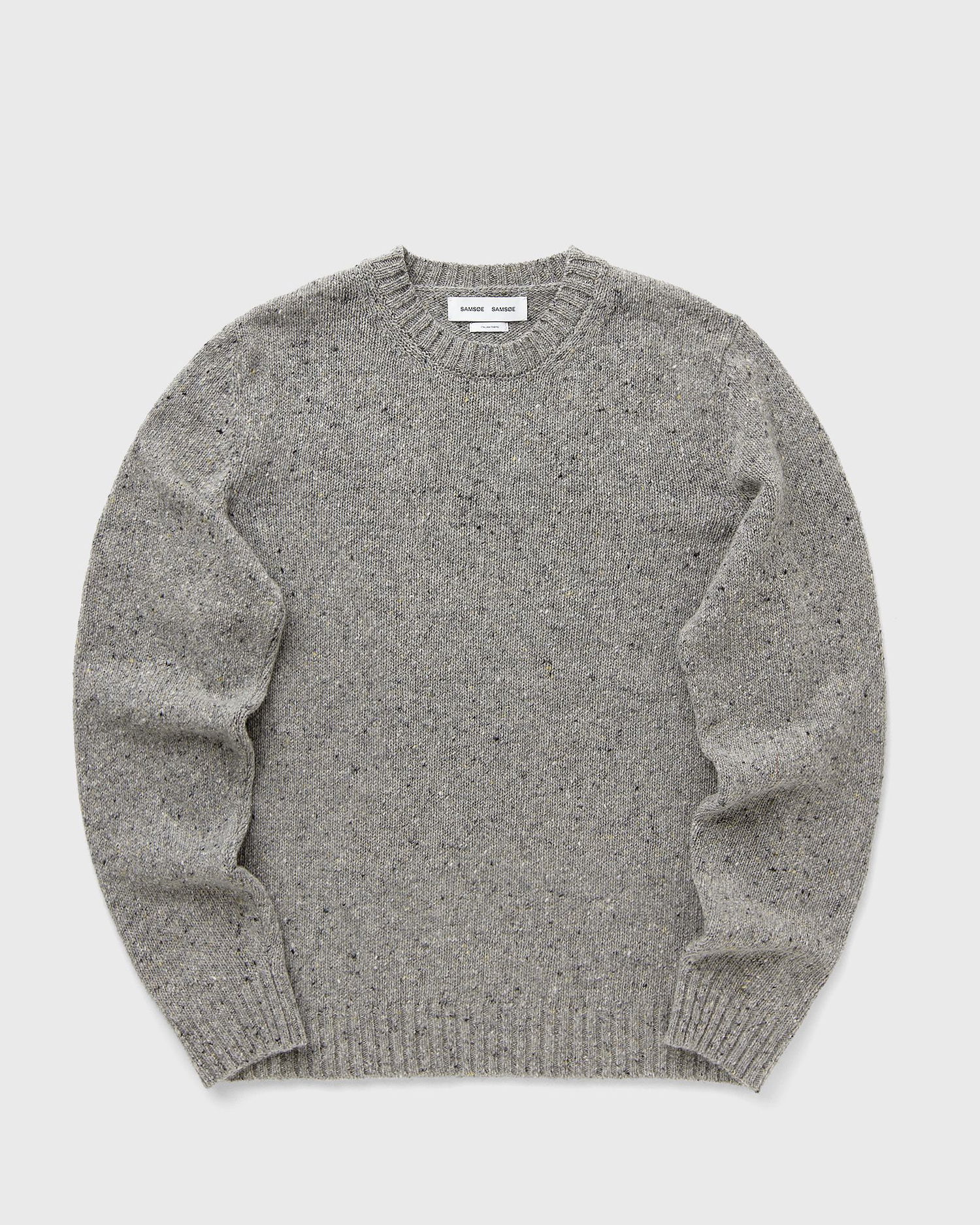Sveter Samsoe Samsoe SANATANIEL Flecked Knit Sweater Šedá | M25300040-GREY-MEL, 1