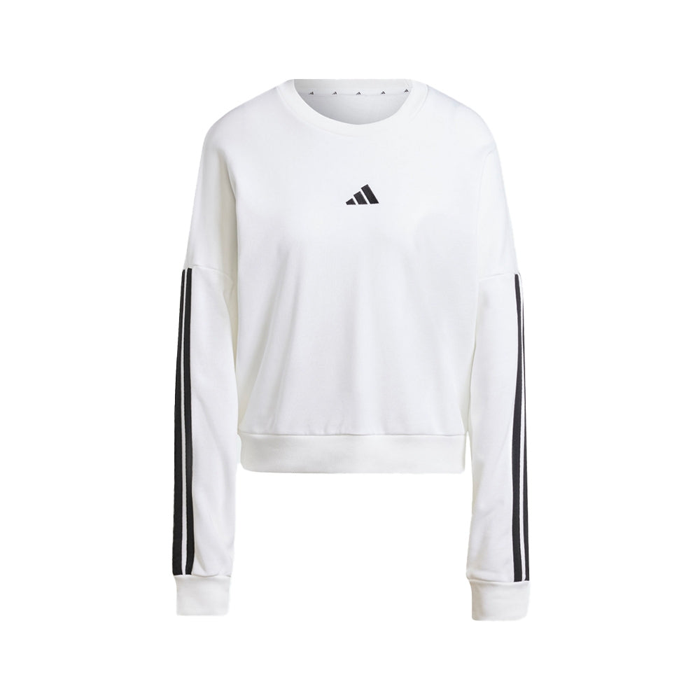 Mikina adidas Originals Essentials 3-Stripes French Terry Cropped Sweatshirt Biela | JD5285, 0