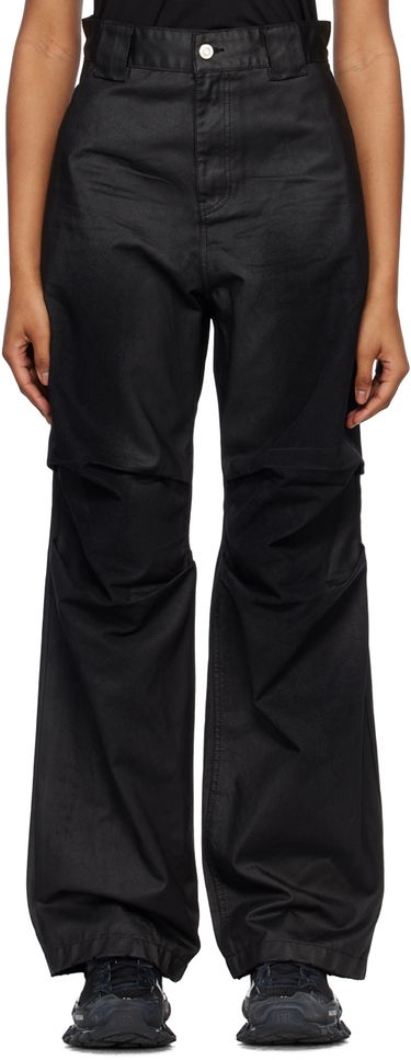 Cargo nohavice We11done We11done Tuck Straight Leg Jeans Čierna | WD-DP1-23-383-W-BK, 0