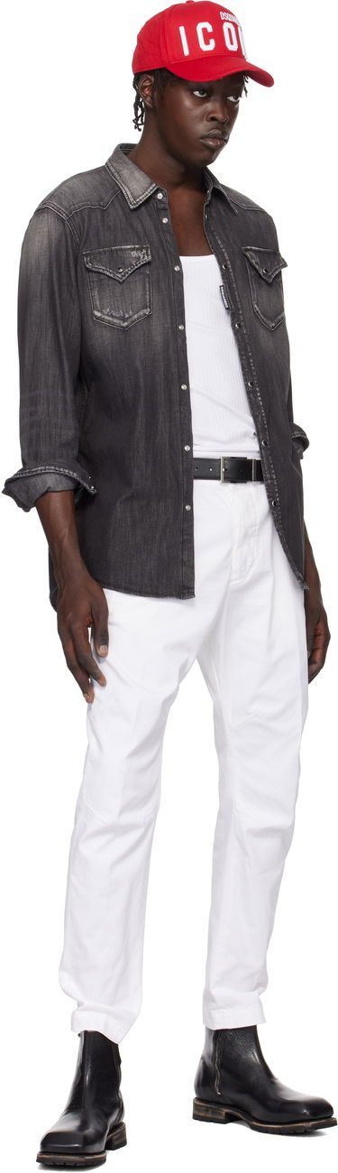 Košeľa DSQUARED2 Dsquared2 Classic Western Denim Shirt Šedá | S74DM0848_S30826, 4