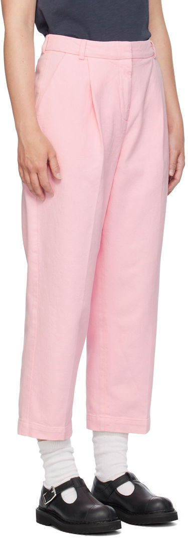 Nohavice YMC Market Pleated Trousers Ružová | Q4WMB, 1