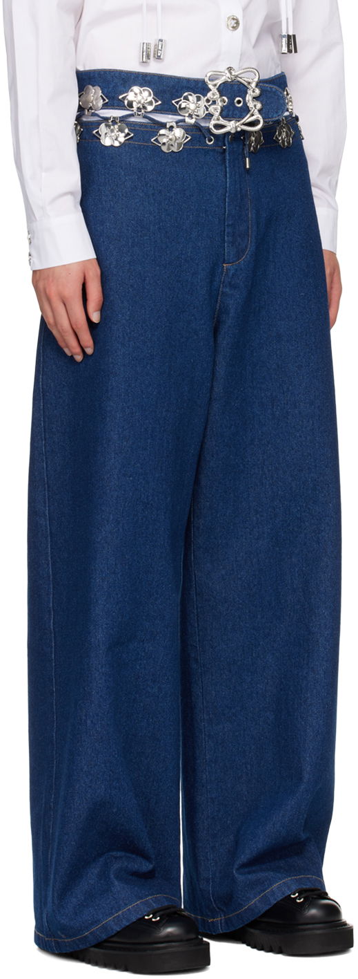 Džínsy Chopova Lowena Chopova Lowena Carabiner Wide Leg Jeans Modrá | 4063, 1