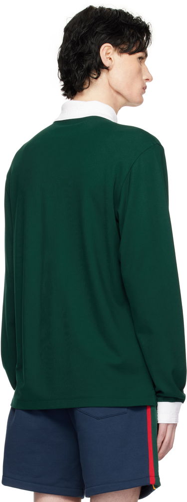 Polo tričko Casablanca Long Sleeve Polo Zelené | MPS25-JTP-270-01, 2