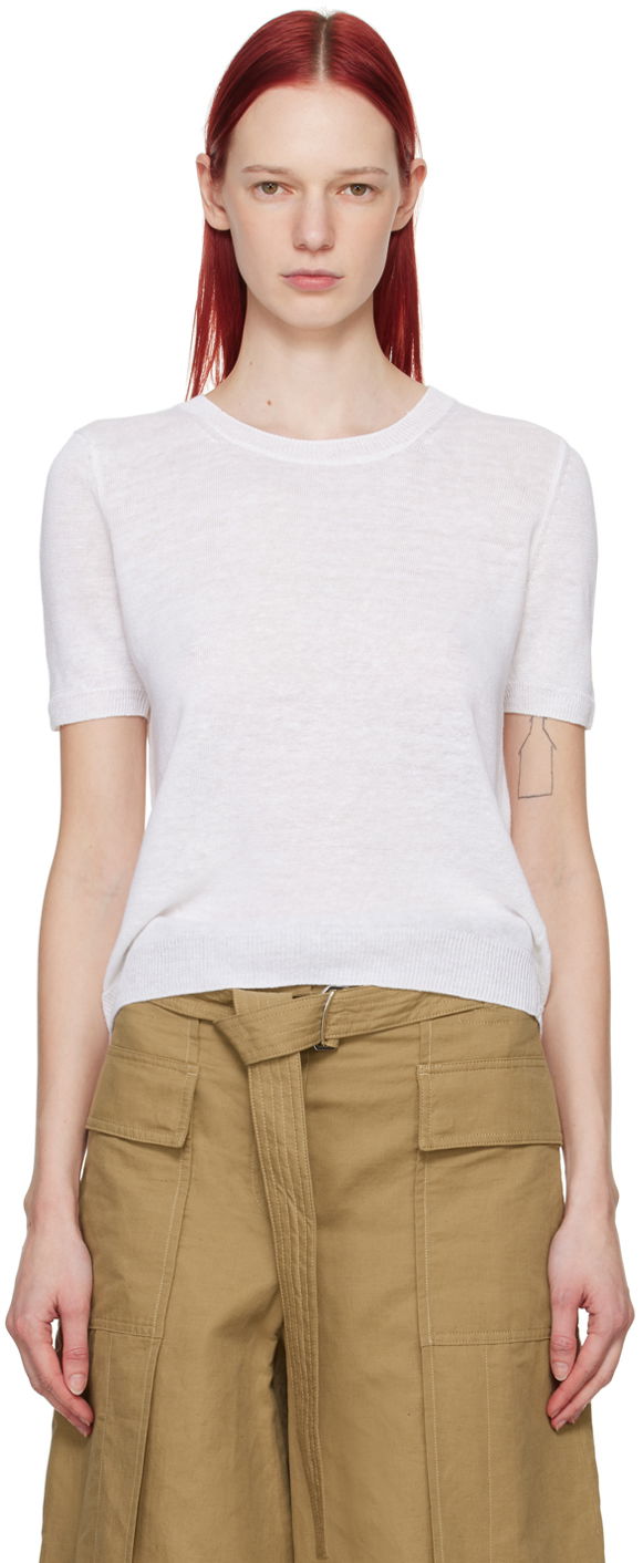 Sveter Max Mara Weekend Max Mara Pancone Knit T-Shirt Biela | 2415361032600001, 0