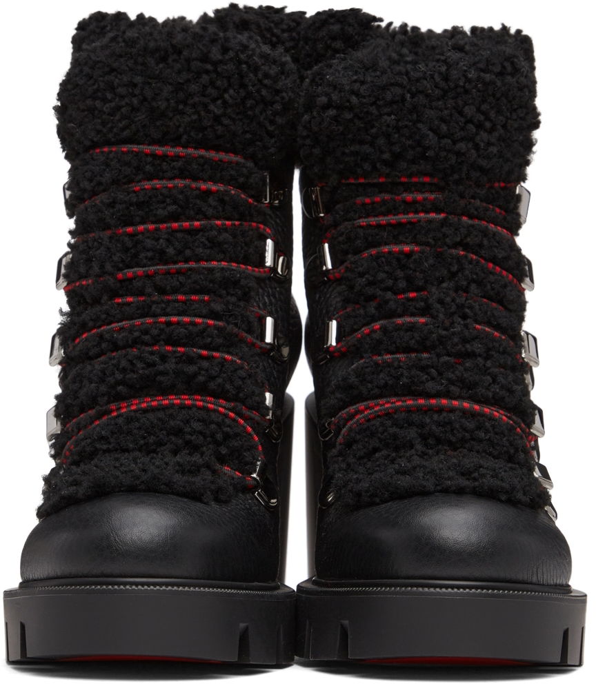 Starostlivosť o obuv Christian Louboutin Christian Louboutin Edelvizer Shearling Hiking Boots Čierna | 1220499, 1