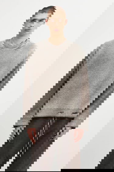 Sveter Represent Clo Represent Reversible Fade Out Sweater Šedá | MLM100217, 0