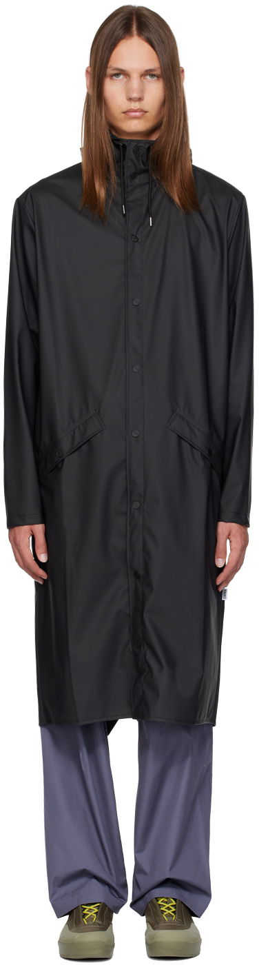 Kabáty Rains Black Longer Coat Čierna | 18360, 0