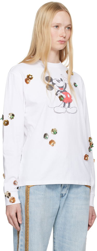 Sveter Coperni Coperni Disney Mickey Long Sleeve T-Shirt Biela | DJS157SFF5037, 1