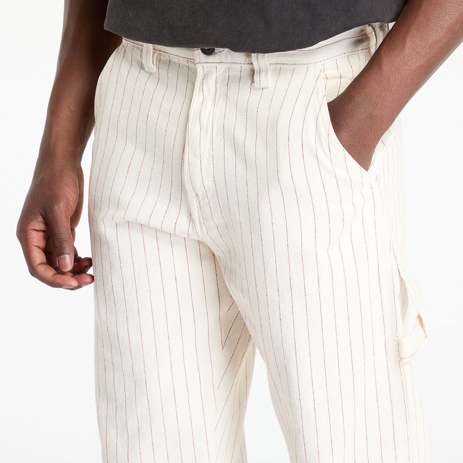 Nohavice Dickies Dickies Service Carpenter Striped Pants W30/L32 Biela | DK0A4Z6QC481, 1