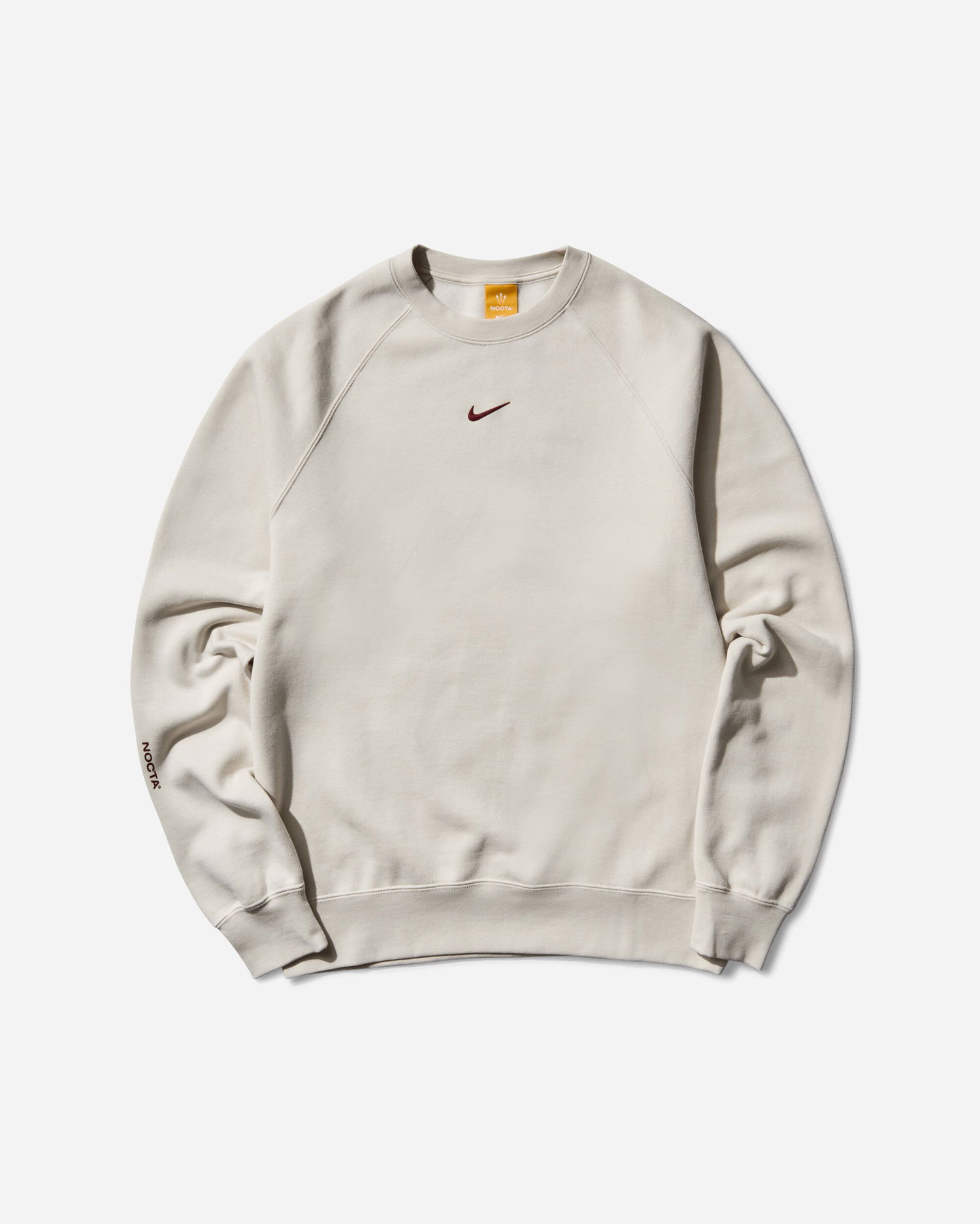 Mikina Nike NOCTA Fleece Crewneck Sweatshirt Béžová | FN8160-104, 1