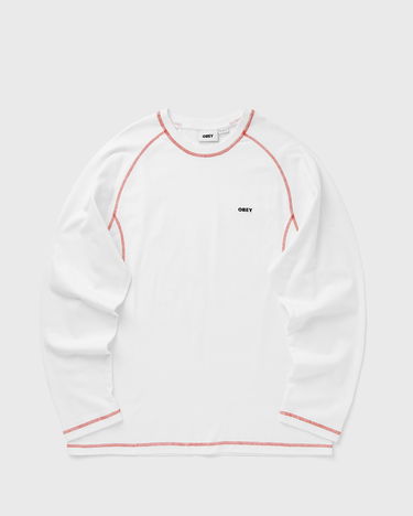 Tričko OBEY Long Sleeve T-Shirt with Contrast Stitching Biela | 131030141-WTM, 1
