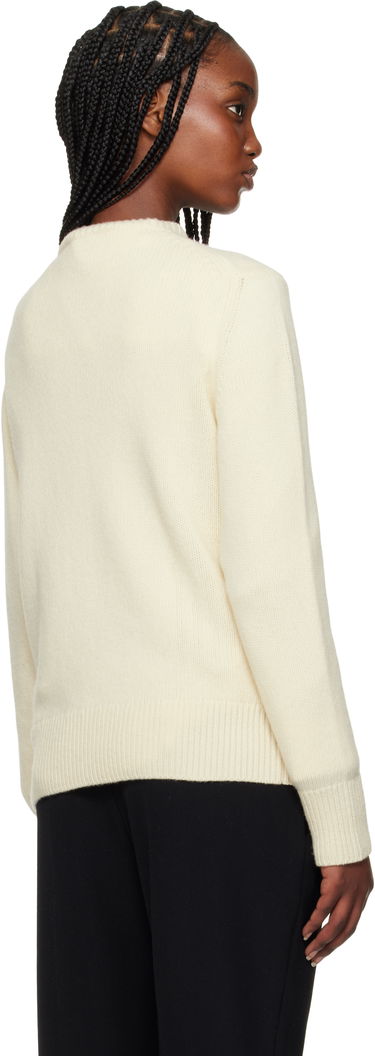 Sveter Burberry Burberry Wool Cashmere Equestrian Knight Design Sweater Biela | 8103045, 2