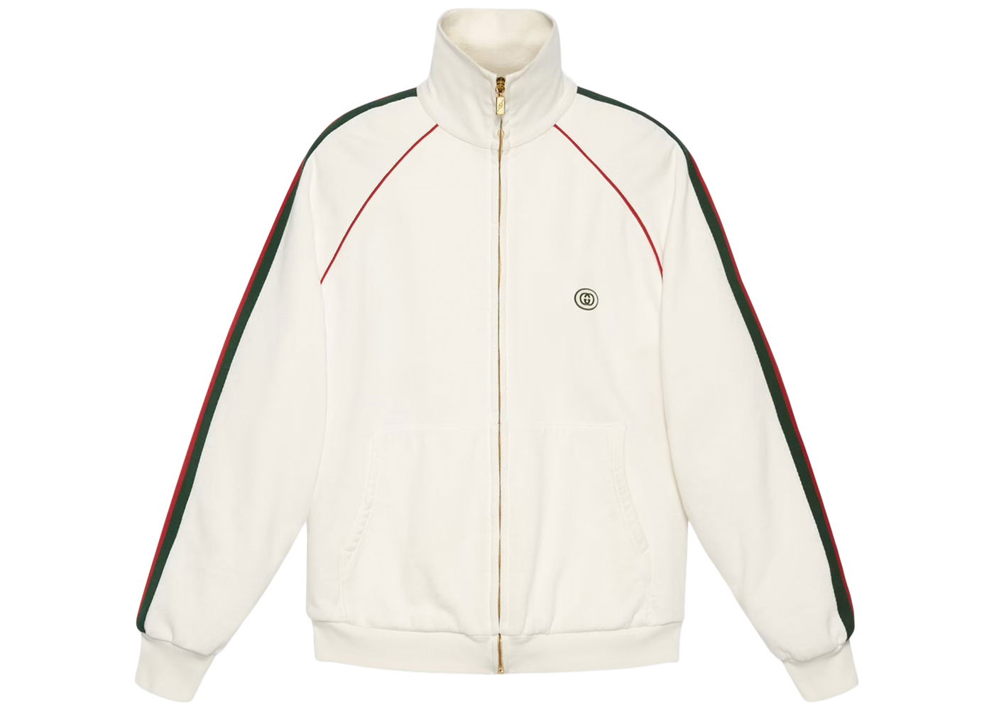 Mikina Gucci Jersey Zip-Up Hoodie Biela | ‎625405 XJCOE 9146, 0