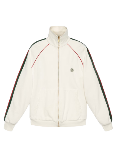Mikina Gucci Jersey Zip-Up Hoodie Biela | ‎625405 XJCOE 9146