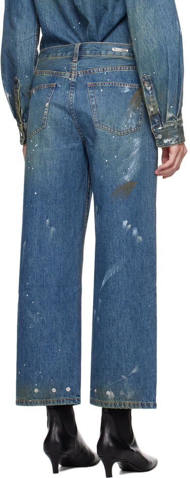 Džínsy Helmut Lang Painted Wide Leg Jeans Modrá | O05DW202, 2