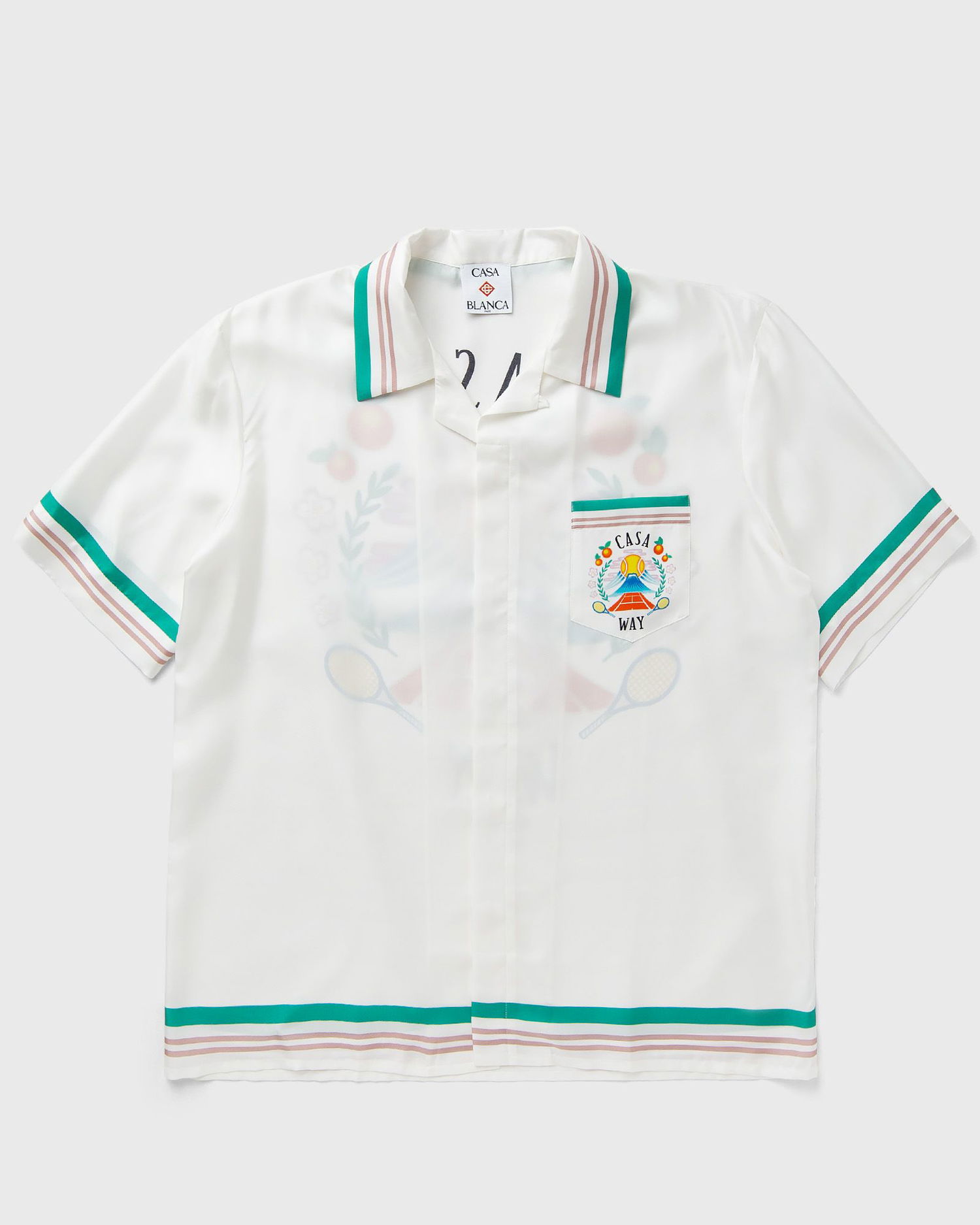 Košeľa Casablanca Cuban Collar Resort Shirt Biela | MPF25-SH-003-07, 0