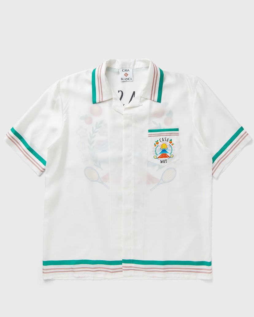 Košeľa Casablanca Cuban Collar Resort Shirt Biela | MPF25-SH-003-07
