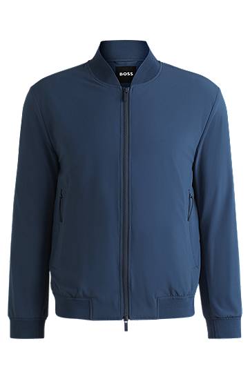 Bomber bunda BOSS Slim-Fit Blouson Jacket Modrá | 50538630, 0