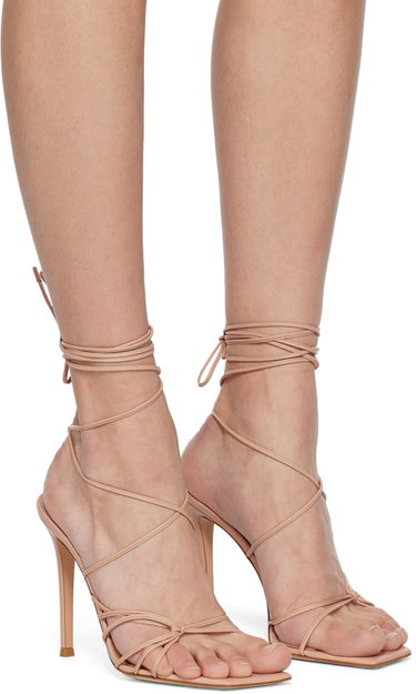 Tenisky a topánky Gianvito Rossi Gianvito Rossi Sylvie Lace-Up Heeled Sandals Béžová | G32016.15RIC.NAP, 3