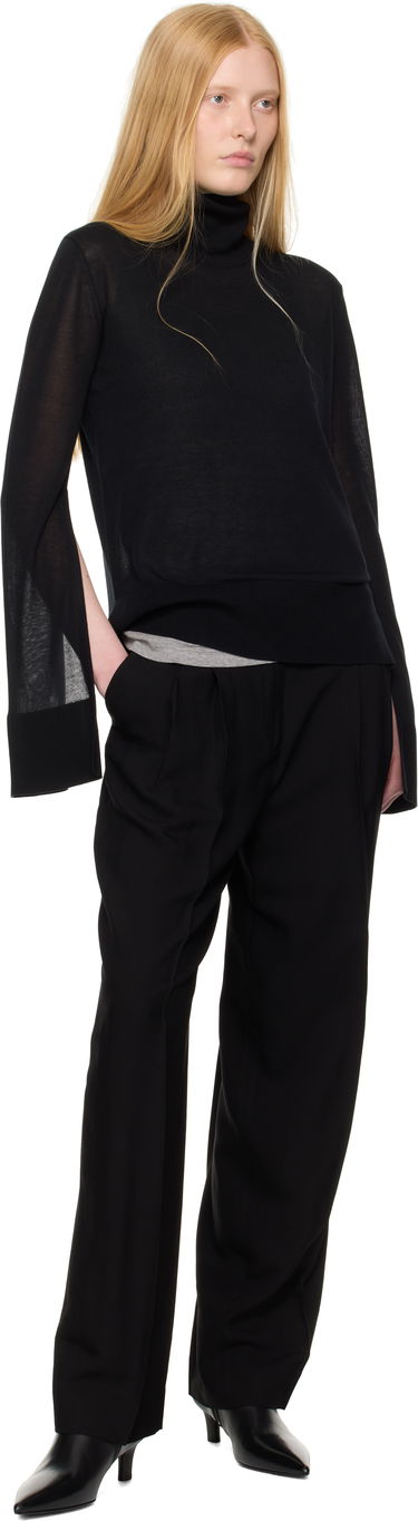 Nohavice TOTEME TOTEME Double-Pleat Straight-Leg Trousers Čierna | 252-WRB0289-FB0459, 3