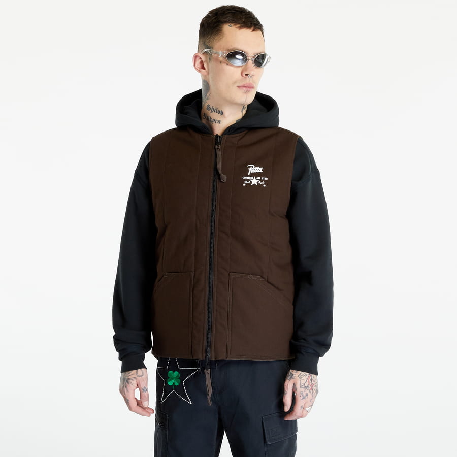 Vesta Converse x Patta Four-Leaf Clover Utility Reversible Padded Vest Hnedá | 10024665-A01, 0