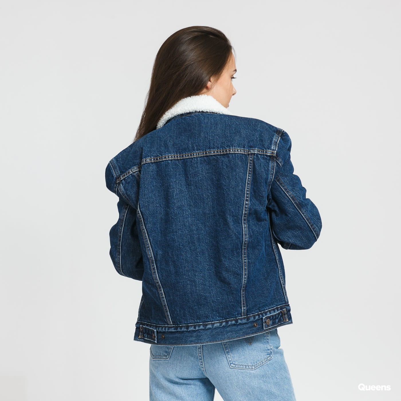 Bunda Levi's Ex Boyfriend Sherpa Trucker rough and tumble Navy | 36137-0034, 1