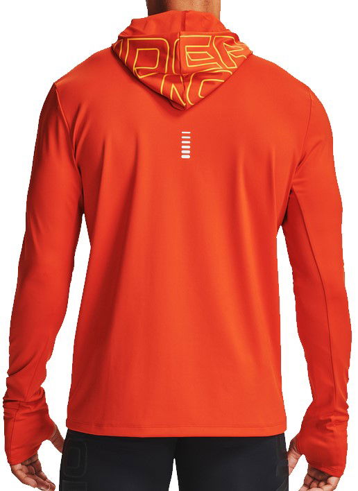 Mikina Under Armour Q. IGNIGHT CG Long-Sleeve Hooded Performance Top with Thumbholes Oranžová | 1356167-830, 1