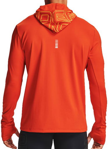Mikina Under Armour Q. IGNIGHT CG Long-Sleeve Hooded Performance Top with Thumbholes Oranžová | 1356167-830, 1