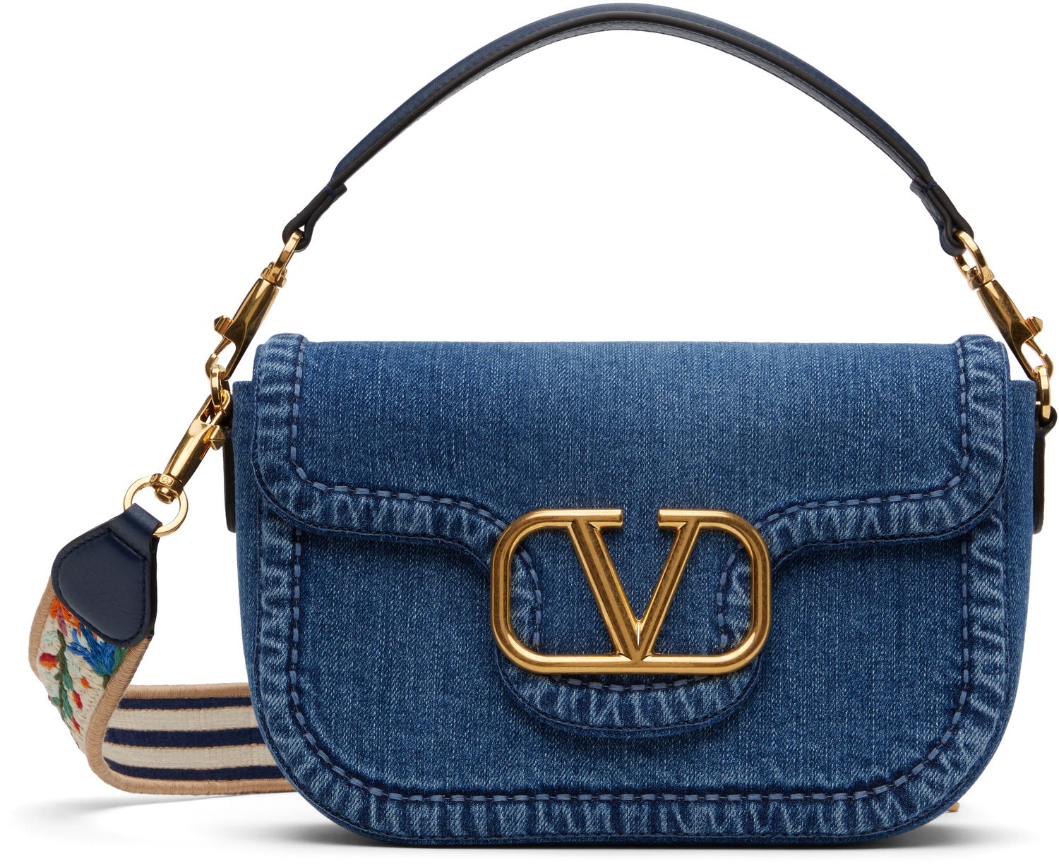 Kabelka Valentino Valentino Garavani Alltime Denim Shoulder Bag Modrá | 6W2B0N20XEY, 0