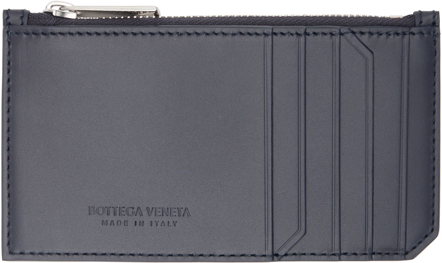 Peňaženka Bottega Veneta Intrecciato Zipped Card Holder Modrá | 805827V4LQ14028, 1