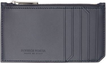 Peňaženka Bottega Veneta Intrecciato Zipped Card Holder Modrá | 805827V4LQ14028, 1