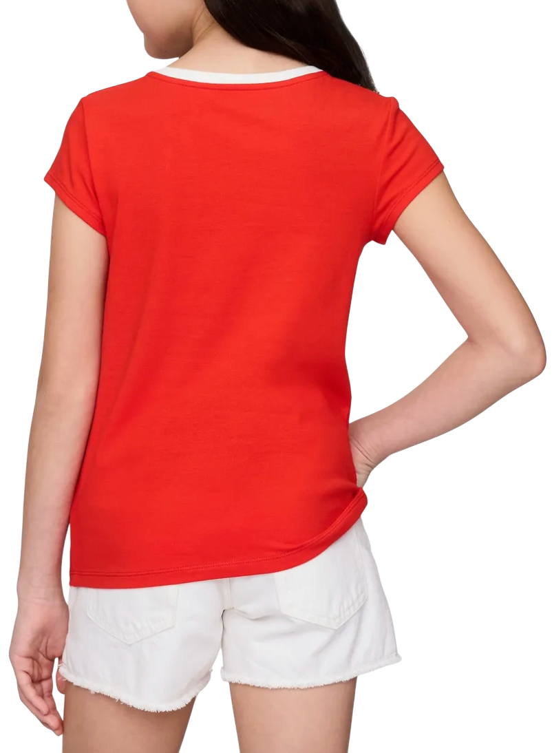 Tričko GAP Ringer T-Shirt GAP Logo Heart Červená | 781862-02, 1