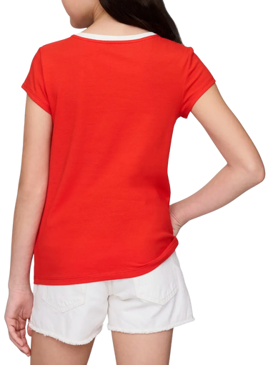 Tričko GAP Ringer T-Shirt GAP Logo Heart Červená | 781862-02, 1