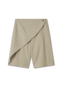 Beige Asymmetrical Shorts