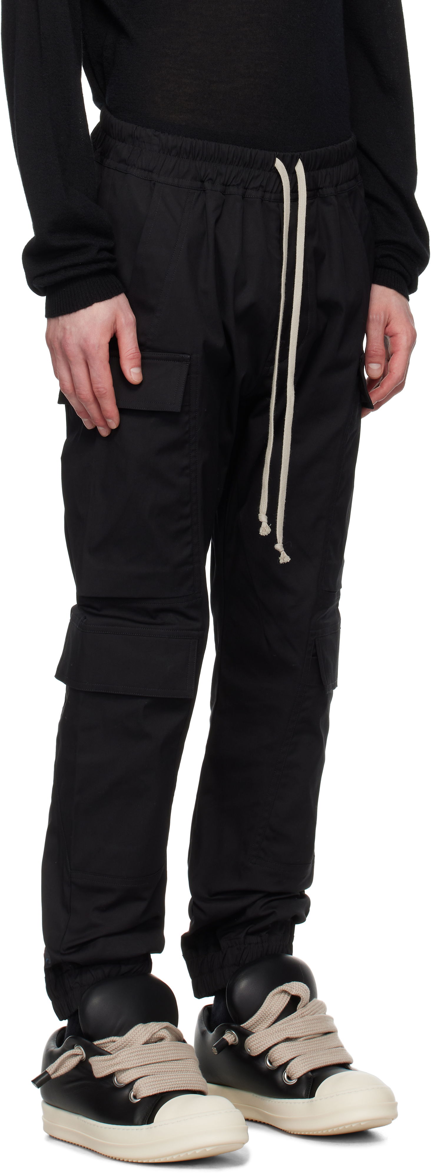 Cargo nohavice Rick Owens Rick Owens Hollywood Mastodon Megacargo Pants Čierna | RU01E5337 TE, 1