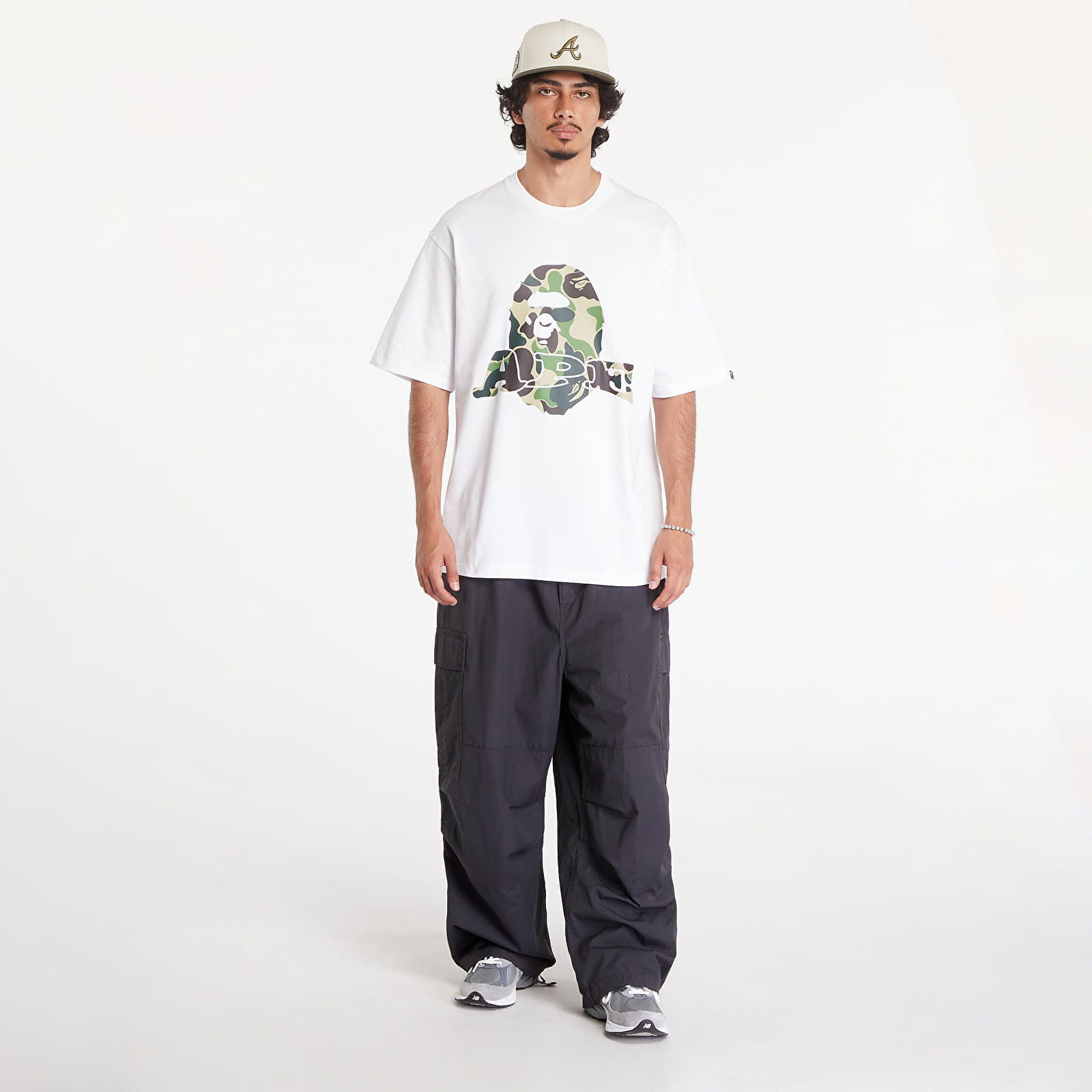 A BATHING APE Abc Camo Ape Head Relaxed Fit Short Sleeve Tee White