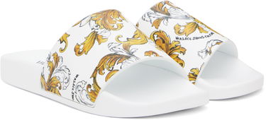 Doplnky Versace Versace Jeans Couture Outline Barocco Pool Slides Biela | E78VA3SQ3_EZS365, 3