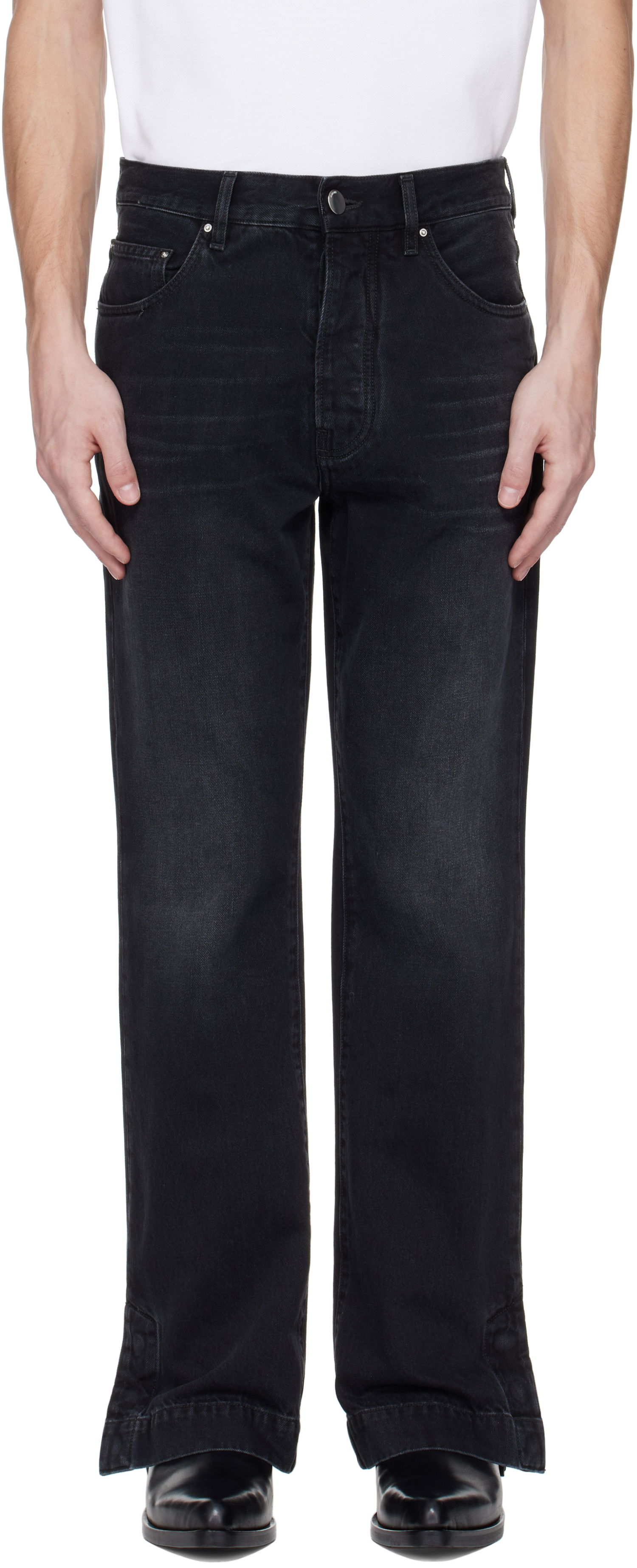 Džínsy AMIRI AMIRI Straight Flare Jeans Čierna | AMDNGH1089, 0