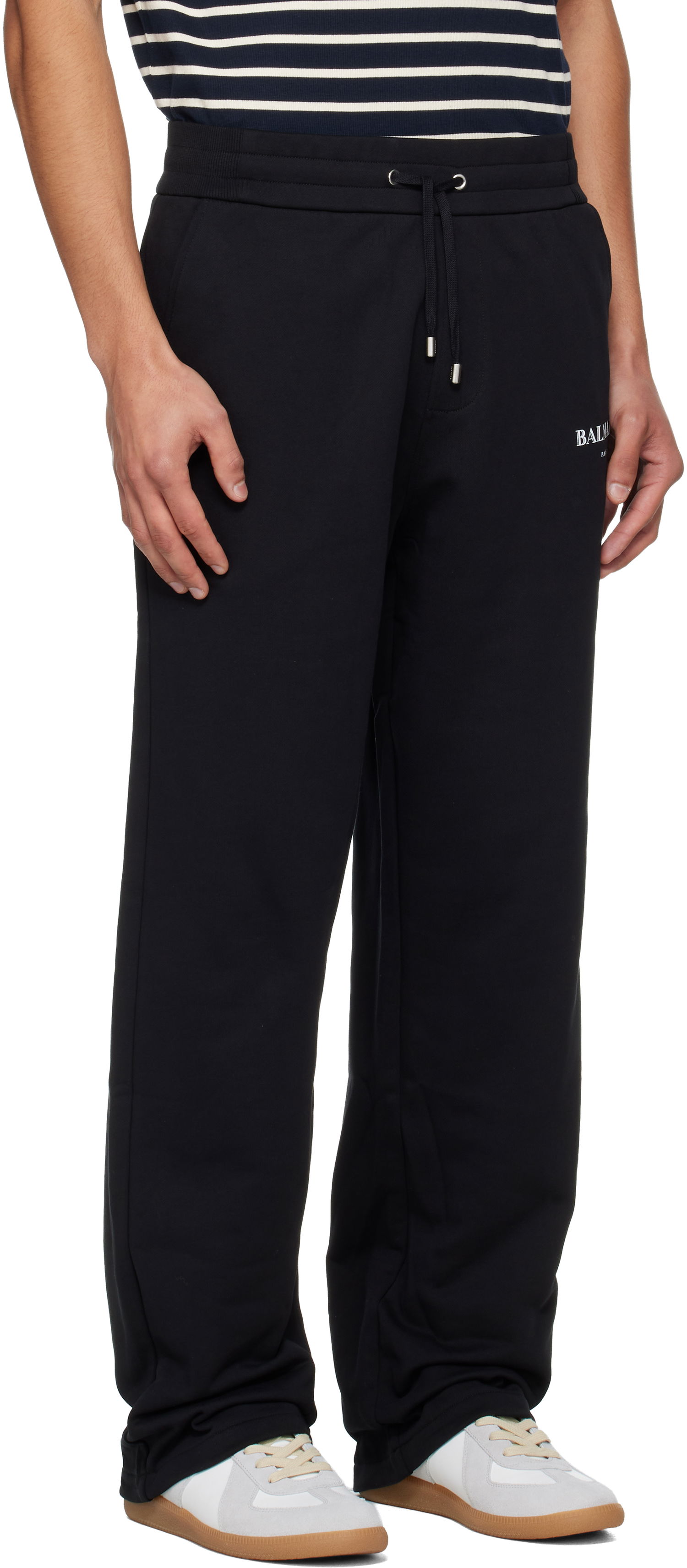 Tepláky Balmain Balmain Paris Writing Sweatpants Čierna | FH2PQ435BD31, 1