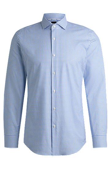 Košeľa BOSS Slim Fit Easy-Iron Stretch Cotton Shirt Modrá | 50539081, 0