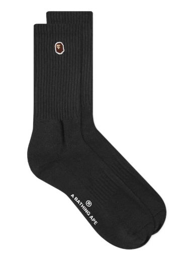 Ponožky BAPE A Bathing Ape Ape Head One Point Sock Čierna | 001SOI801002M-BLK