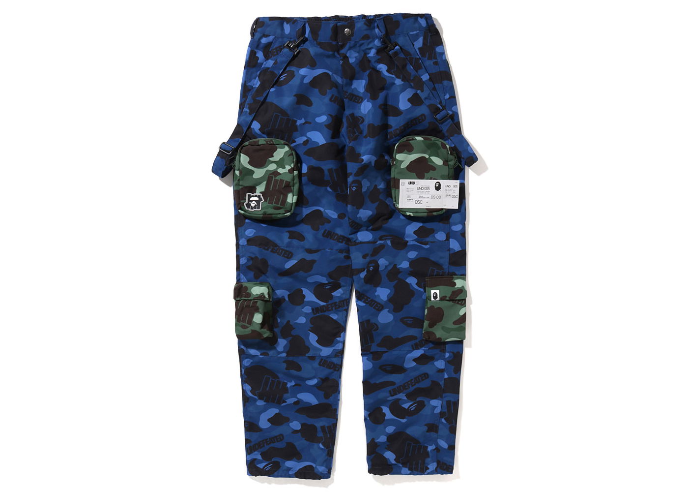 Cargo nohavice BAPE Undefeated x Camo Multi Pouch Pocket Pants Navy | 001 PTI731908C, 0