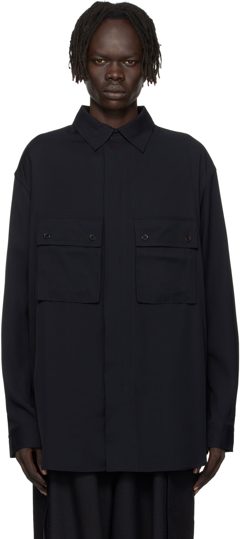 Košeľa Y-3 Y-3 Rayon Twill Oversized Shirt Čierna | JX7288