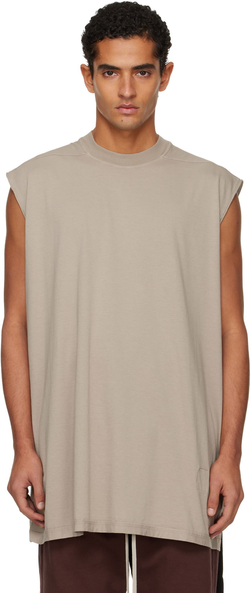 Tielko Rick Owens DRKSHDW Concordians Tarp Sleeveless T-shirt Béžová | DU02E7158 RN