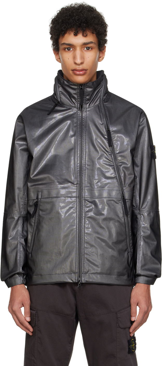 Bunda Stone Island Water-Repellent Jacket Šedá | 801543433, 0